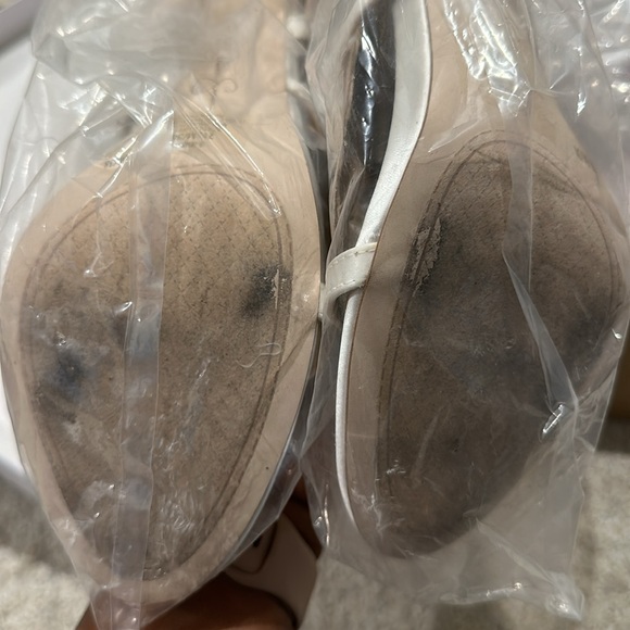 White satin fur sandal - Jenevya - Picture 2 of 4